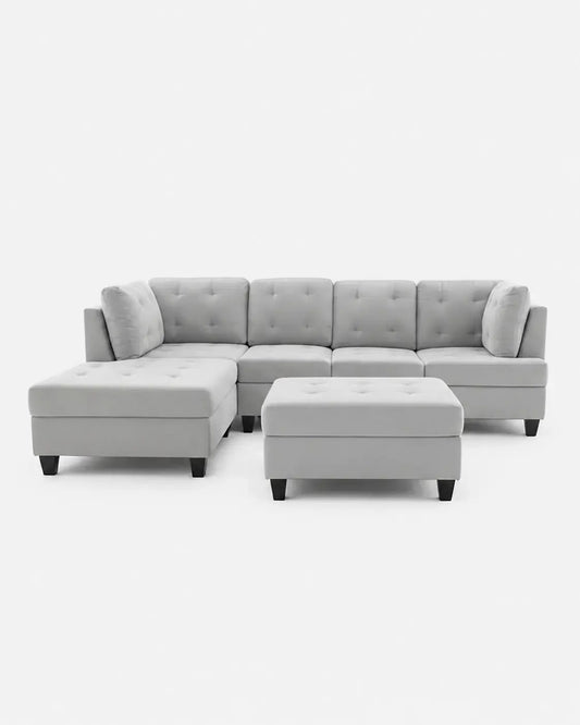 Aruba Modern Sectional - Dove Grey