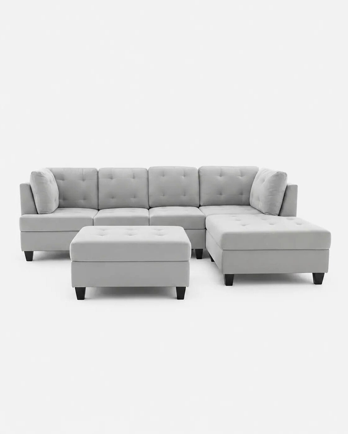 Aruba Modern Sectional - Dove Grey