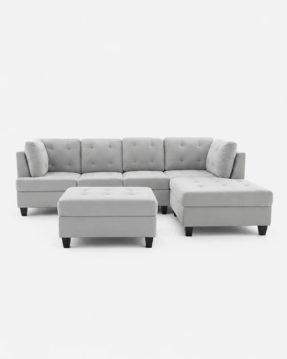 Aruba Modern Sectional - Dove Grey