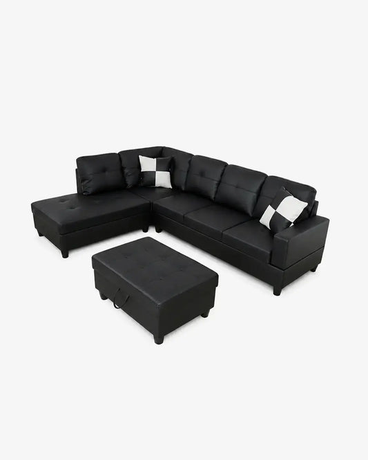 Belmont Modern Sectional - Black