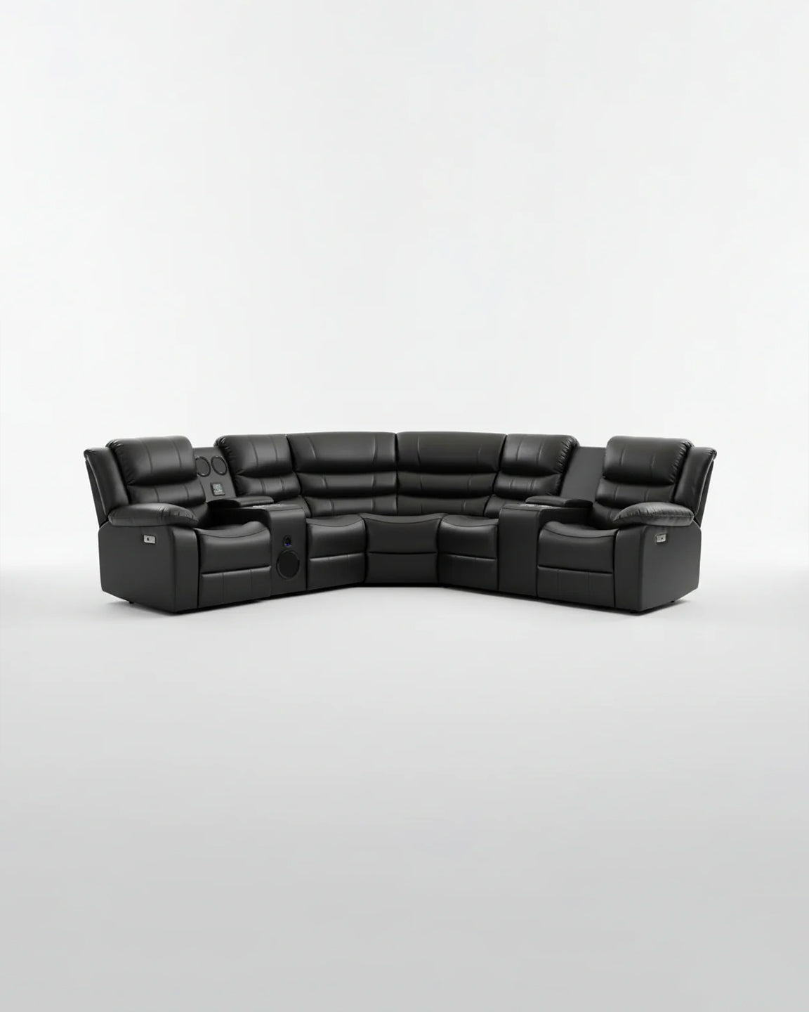 Costa Power Recliner Corner Sectional - Black