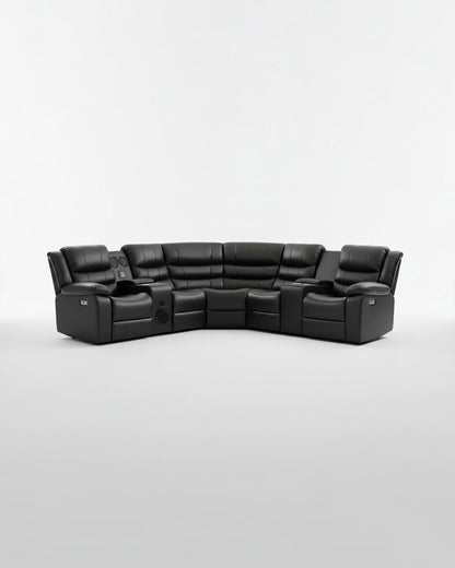 Costa Power Recliner Corner Sectional - Black