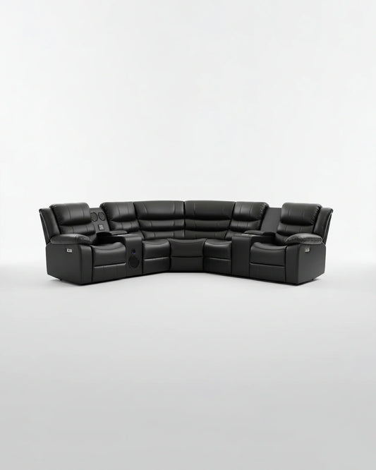 Costa Power Recliner Corner Sectional - Black