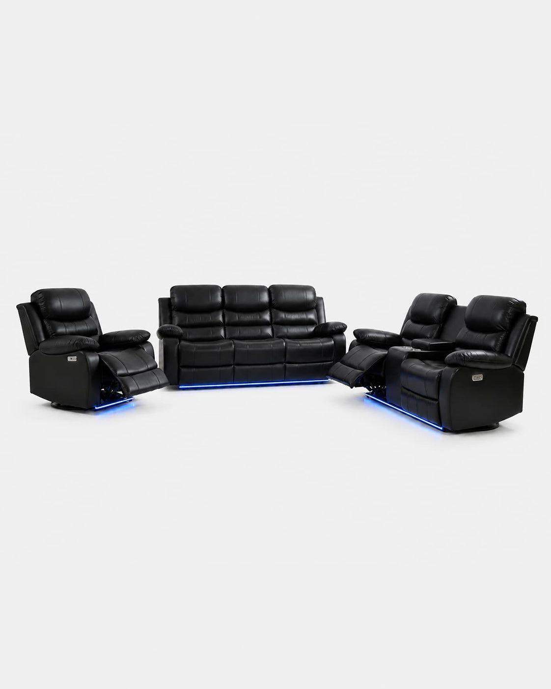 Monaco Power Recliner Set - Black