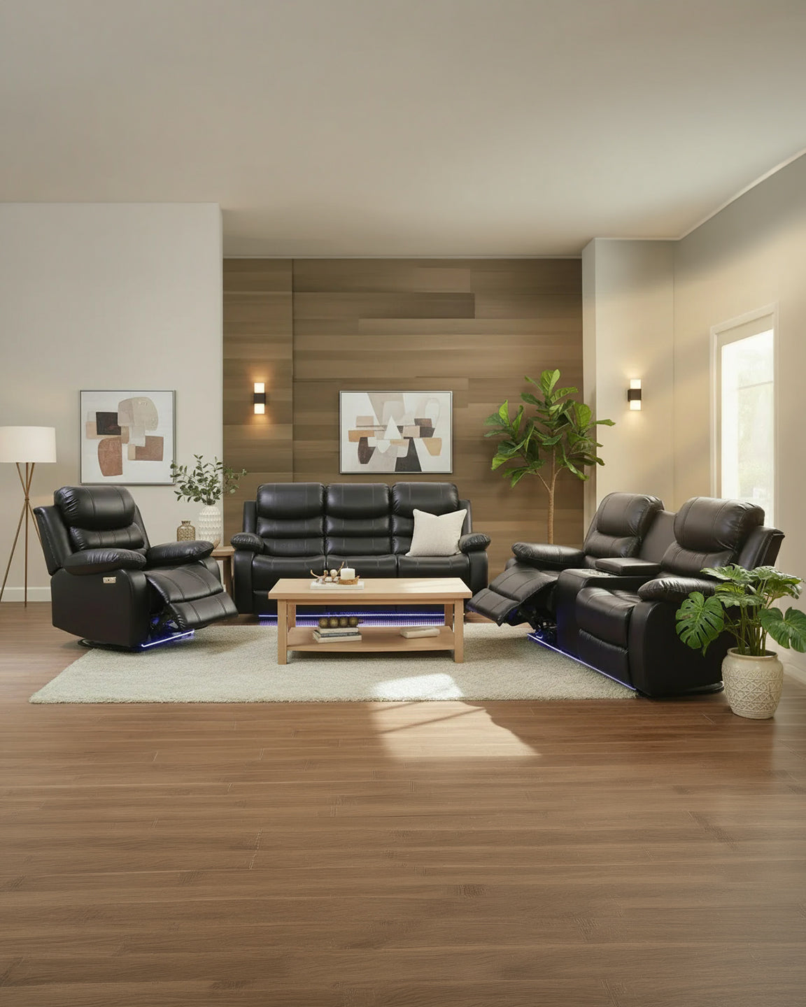 Monaco Power Recliner Set - Black