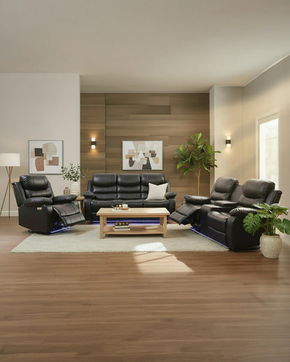 Monaco Power Recliner Set - Black