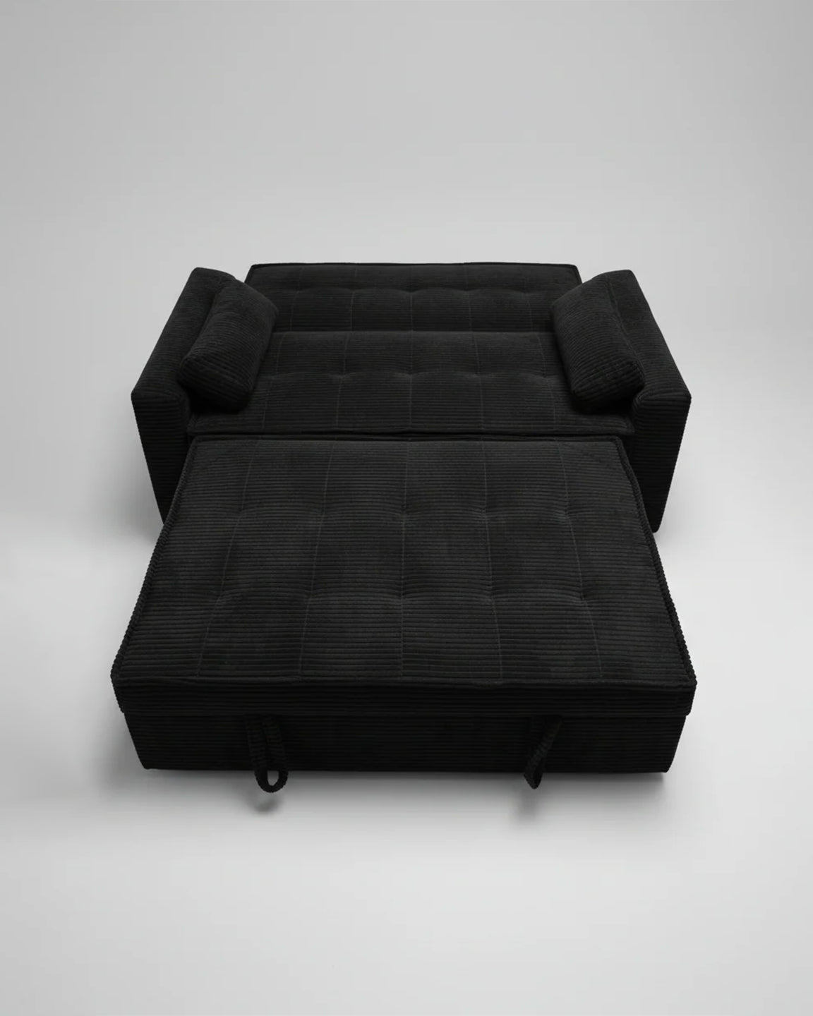 Neil Compact Sofa Bed Love Seat - Black