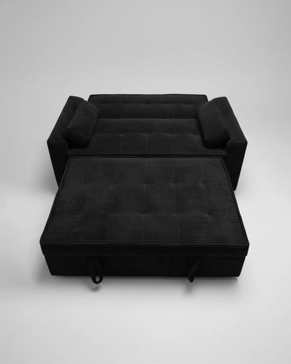 Neil Compact Sofa Bed Love Seat - Black