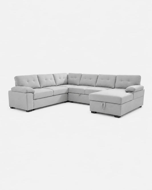 Scott Sofa Bed Sectional - Light Grey